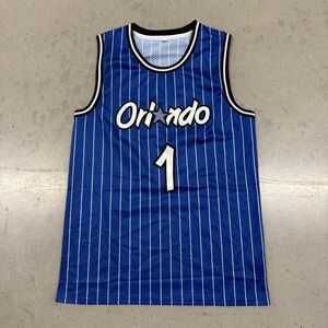Throwback Blue and White Orlando Magic Tracy McGrady Basketball Jersey